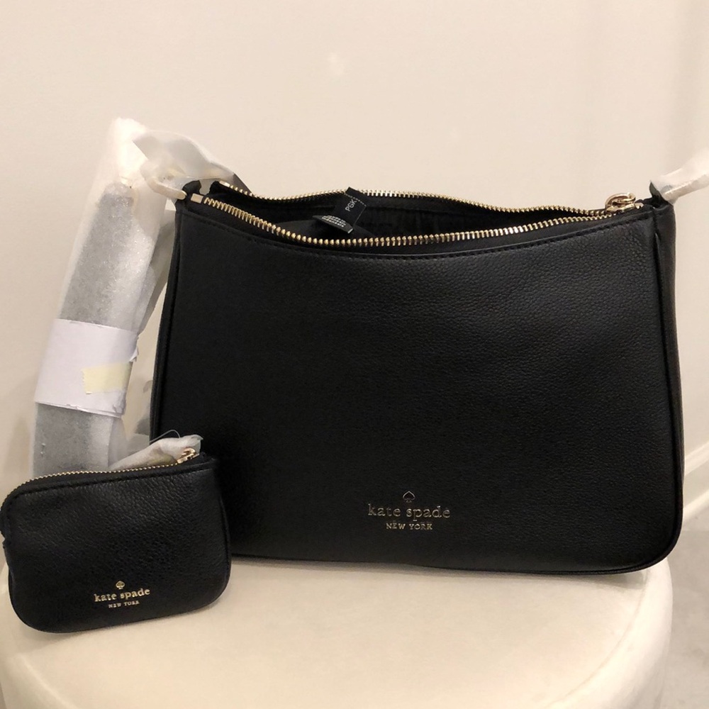 Brand New with Tags Kate Spade pebbled leather shoulder bag with coin pouch.